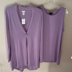 J. Jill NWT Cardigan and Tank Set